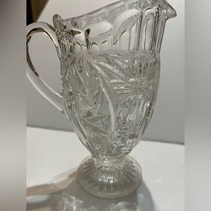 Vintage Crystal Pinwheel  Pitcher